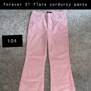 Forever 21 pink flare corduroy. New without tags